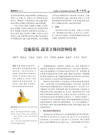 設(shè)施葡萄、蔬菜立體間套種技術(shù).pdf