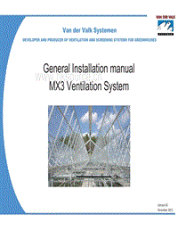 開(kāi)窗-水平雙推桿屋面全開(kāi)General Installation manual MX3 Ventilation System.pdf