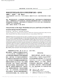 嫁接的西瓜果實(shí)發(fā)育過程中葉和果實(shí)蔗糖代謝的一些特性_劉慧英.pdf