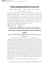 不同地區(qū)金線蓮種質(zhì)資源品質(zhì)分析及綜合評(píng)價(jià)
