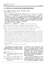 LED夜間補光對生菜形態(tài)特征和營養(yǎng)品質(zhì)的影響