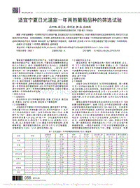 適宜寧夏日光溫室一年兩熟葡萄品種的篩選試驗(yàn)