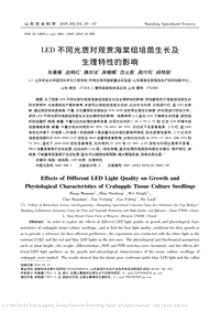 LED不同光質(zhì)對(duì)觀賞海棠組培苗生長(zhǎng)及生理特性的影響.pdf