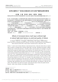 自然光植物工廠多層立體栽培補(bǔ)光對(duì)生菜產(chǎn)量和品質(zhì)的影響