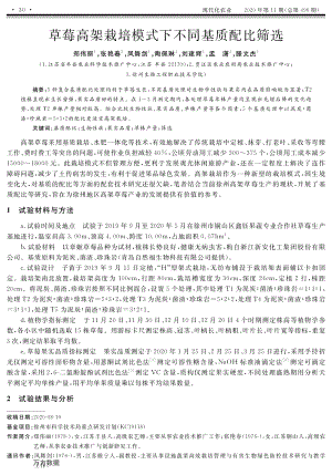 草莓高架栽培模式下不同基質(zhì)配比篩選.pdf