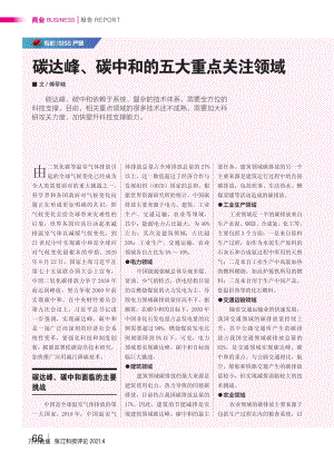 碳達(dá)峰、碳中和的五大重點(diǎn)關(guān)注領(lǐng)域.pdf