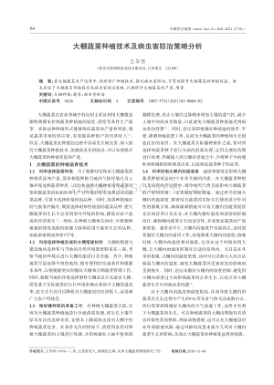 大棚蔬菜種植技術(shù)及病蟲害防治策略分析.pdf