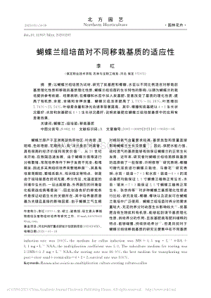 蝴蝶蘭組培苗對(duì)不同移栽基質(zhì)的適應(yīng)性.pdf