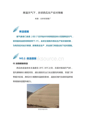 降溫天氣下京郊西瓜生產(chǎn)應對策略.pdf