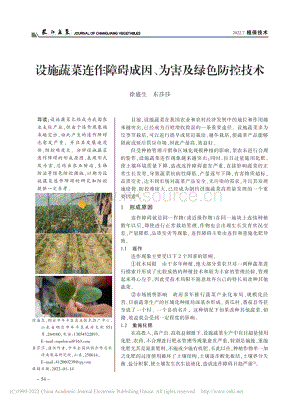 設(shè)施蔬菜連作障礙成因、為害及綠色防控技術(shù).pdf