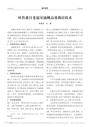 吐魯番日光溫室油桃高效栽培技術(shù).pdf