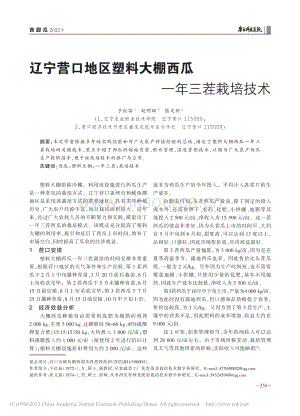 遼寧營(yíng)口地區(qū)塑料大棚西瓜一年三茬栽培技術(shù).pdf
