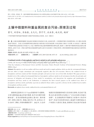 土壤中微塑料和重金屬的復(fù)合污染：原理及過(guò)程.pdf