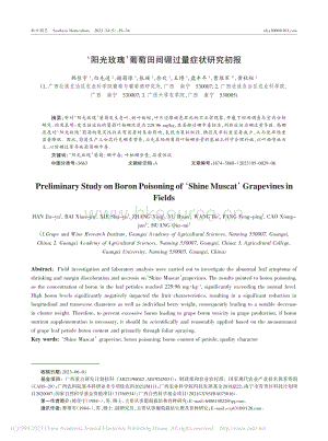 陽光玫瑰葡萄田間硼過量癥狀研究初報.pdf