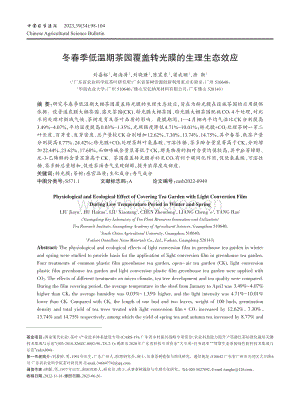 冬春季低溫期茶園覆蓋轉(zhuǎn)光膜的生理生態(tài)效應.pdf