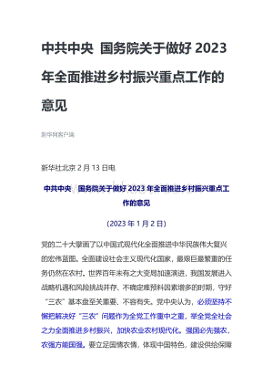 2023年中央一號(hào)文件中共中央 國務(wù)院關(guān)于做好2023年全面推進(jìn)鄉(xiāng)村振興重點(diǎn)工作的意見.pdf