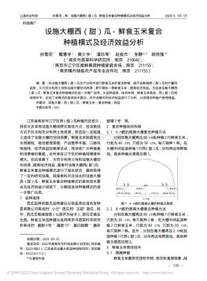 設(shè)施大棚西（甜）瓜-鮮食玉米復(fù)合種植模式及經(jīng)濟(jì)效益分析.pdf