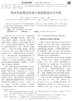國內外藍莓農(nóng)藥最大殘留限量比對分析.pdf