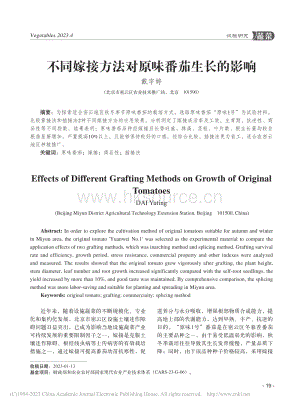不同嫁接方法對(duì)原味番茄生長(zhǎng)的影響.pdf