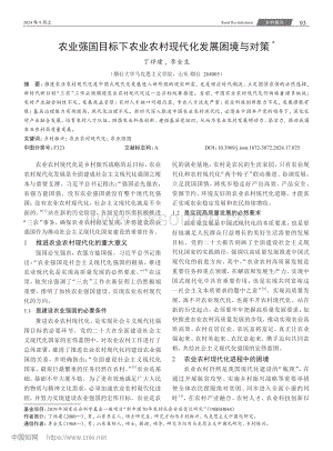 農(nóng)業(yè)強(qiáng)國目標(biāo)下農(nóng)業(yè)農(nóng)村現(xiàn)代化發(fā)展困境與對策.pdf